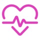 plena-perks-plena-health-kicks A heart with a heart monitor in the center